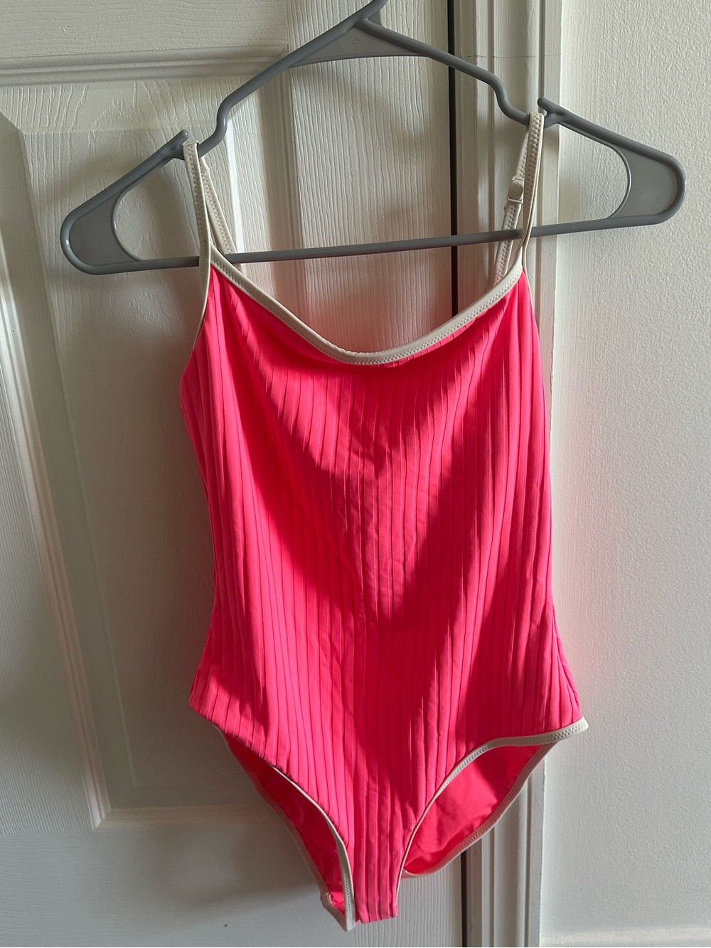 Aerie Pink Ribbed One Piece Swimsuit